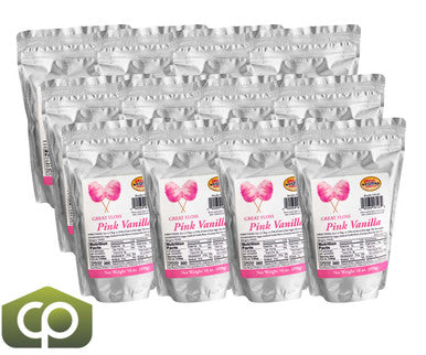 Great Western Great Floss Pink Vanilla Cotton Candy Concentrate Sugar - 1 lb. Container (12/Case)