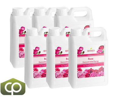 Bossen Rose Concentrated Bubble Tea Syrup 64 fl. oz. (1.89 L) - Real Rose Flowers(6/Case)