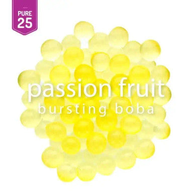 Bossen Pure25 Passion Fruit Bursting Boba 7.04 lb. (3.19 kg) - 4/Case |Real Passion Fruit Juice