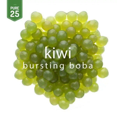 Bossen Pure25 Kiwi Bursting Boba 7.04 lb. (3.19 kg) - 4/Case | Real Kiwi Juice