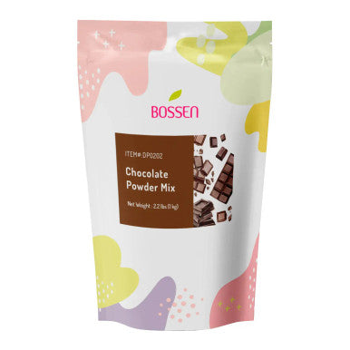 Bossen 2.2 lb. (1 kg) Bubble Tea Chocolate Powder Mix | Rich & Creamy Chocolate Flavor(10/Case)