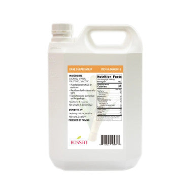 Bossen Cane Sugar Syrup 5 Gallon - Sweeten Your Bubble Tea Bliss(6/Case)