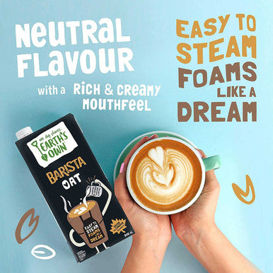 Earth's Own Oat Milk Barista Edition - 946mL - Plant-Based, Dairy-Free, Vegan, Nut-Free, Shelf-Stable  -12/CASE
