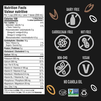 Earth's Own Oat Milk Barista Edition - 946mL - Plant-Based, Dairy-Free, Vegan, Nut-Free, Shelf-Stable  -12/CASE