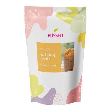Bossen 2.2 lb. (1 kg) Egg Pudding Bubble Tea Powder Mix | Creamy Custard Flavor(10/Case)