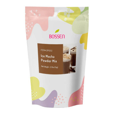 Bossen Iced Mocha Bubble Tea Powder Mix 2.2 lb. (1 kg) | Rich Chocolatey Mocha Flavor(10/Case)