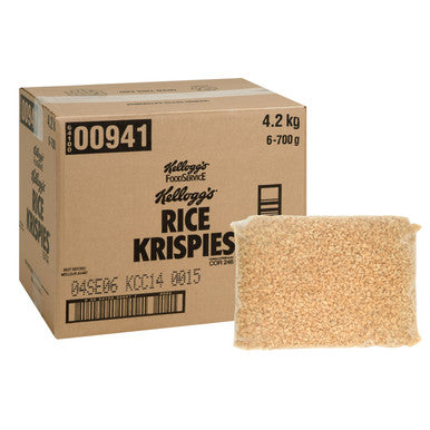 Kellogg's Rice Krispies Cereal Pouch Bulk Food Service | 700G/Unit, 6 Units/Case