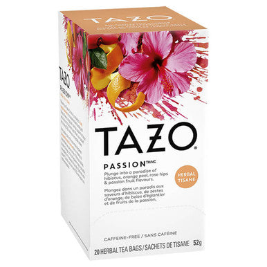 TAZO Passion Tea Bags Bulk Food Service | 20UN/Unit, 6 Units/Case