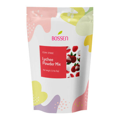 Bossen Lychee Bubble Tea Powder Mix 2.2 lb. (1 kg) | Sweet & Tropical Flavor(10/Case)