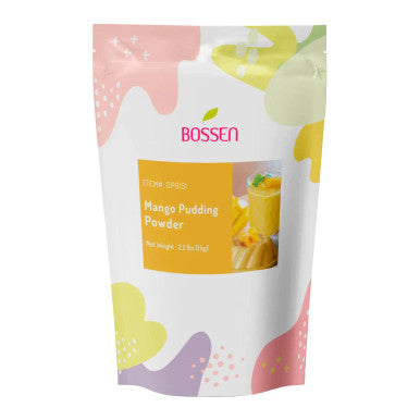 Bossen Mango Pudding Bubble Tea Powder Mix 2.2 lb. (1 kg) | Sweet Mango Flavor(10/Case)