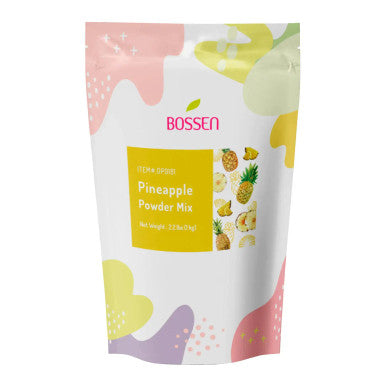 Bossen Pineapple Bubble Tea Powder Mix 2.2 lb. (1 kg) | Sweet & Refreshing Tropical(10/Case)