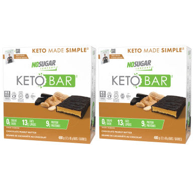 No Sugar Keto Bomb Chocolate Peanut Butter Bars 480G, 2-Pack