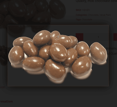 Chocolate Covered Almonds Bulk Size 20 lbs/9.07 kgs