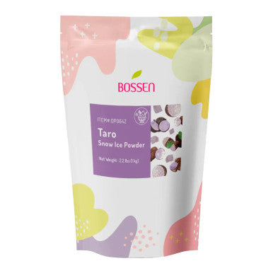 Bossen 2.2 lb. (1 kg) Bubble Tea Taro Snow Ice Powder Mix - Creamy and Nutty Desserts(10/Case)