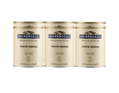 Ghirardelli 3.12 lb. White Mocha Frappe Mix 6 Packs