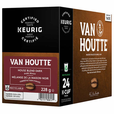 Van Houtte Original House Dark Roast Blend K-Cup Pods - 96 Pods - Intense and Bold Coffee Experience