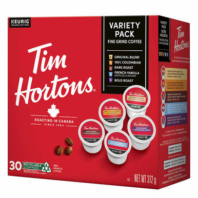 Tim Hortons Variety Single Serve K-Cup Coffee Pods - 180-Count - Explore Rich Flavors in Every Cup