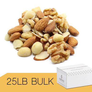 Deluxe Raw Mixed Nuts - Bulk - 25 lb. Case