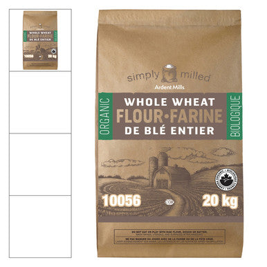 Simply Milles Organic Enriched Whole Wheat Flour | 20KG/Unit, 1 Unit/Case