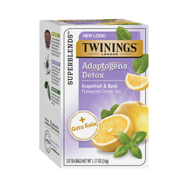 Twinings Detox Adaptogens, Grapefruit & Basil tea - 18/Box(6/CASE)
