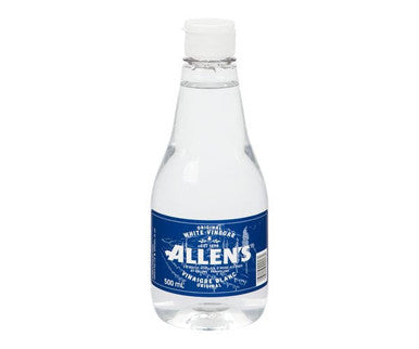 Allens White Vinegar Flip Cap 500ml/0.5 Liter(12/Case) - Canadian Made