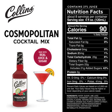 Collins - Cosmopolitan Cocktail Mix 32oz./946ML