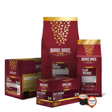 Barrie House 2 lb. 6/Case Fair Trade Organic Clay Avenue Whole Bean Coffee