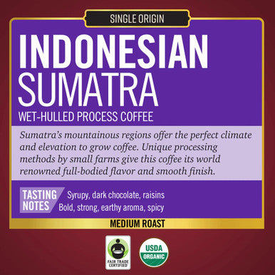 Barrie House 2 lb. 6/Case Fair Trade Organic Indonesian Sumatra Coffee