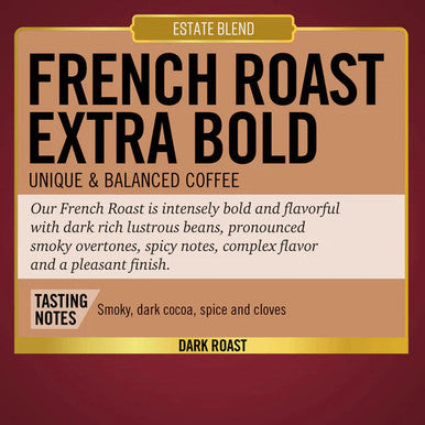 Barrie House 2 lb. 6/Case French Roast Extra Bold Whole Bean Coffee