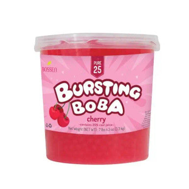 Bossen Pure25 Cherry Bursting Boba 7.26 lb. (3.29 kg) - 4/Case | Real Cherry Juice