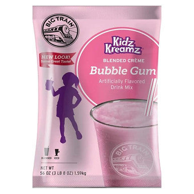 Big Train 3.5 lb. Bubble Gum Kidz Kreamz Blended Creme Frappe Mix (5/Case)