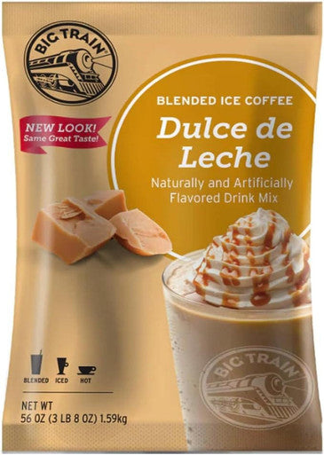 Big Train 3.5 lb. Dulce de Leche Sweetness Blended Ice Coffee Mix (5/Case)