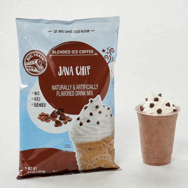 Big Train 3.5 lb. Irresistible Mocha Java Chip Blended Ice Coffee Mix (5/Case)