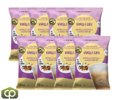 Big Train Vanilla Chai Tea Latte Mix - 3.5 lb. - Spiced Vanilla Blend (8/Case)