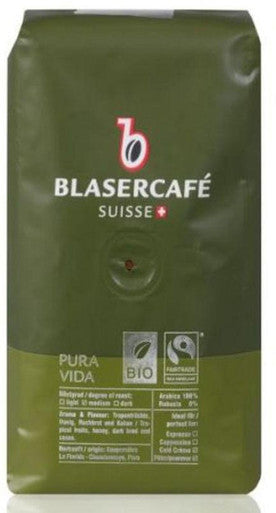 BlaserCafÃ© PURA VIDA BIO Coffee Beans - 1 Kg (2.2 lbs / 1000g) Bag (6/Case)