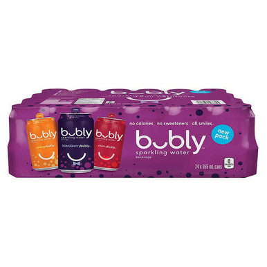 Bubly Sparkling Water Beverage Variety Pack- 24 Ã— 355 mL