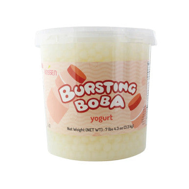 Bossen Yogurt Bursting Boba 7.04 lb. (3.19 kg) - 4/Case | Japanese-Style Delight