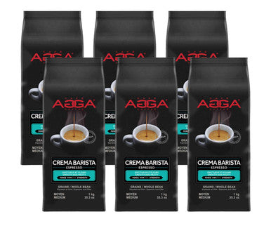 Cafe Agga CREMA BARISTA Espresso Medium Roast Coffee Beans (2.2 Lbs) Bag (6/Case)