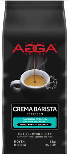 Cafe Agga CREMA BARISTA Espresso Medium Roast Coffee Beans (2.2 Lbs) Bag (6/Case)