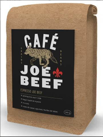 CafÃ© JOE BEEF Espresso Medium Roast Coffee Beans - 0.75 lbs / 0.34 kg Bag (6/Case)