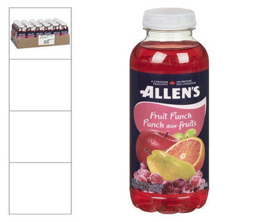 Allens Juice Fruit Punch Cocktail 300 ML/10 ounces (24/Case) - Canadian Made