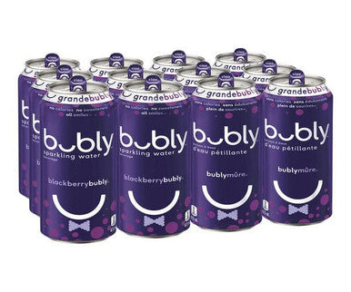 Bubly Water Sparkling Blackberry 473 ML/16 ounces (12/Case)