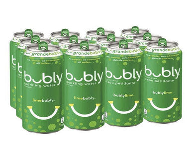 Bubly Water Sparkling Lime Bubly 473 ML/16 ounces (12/Case)