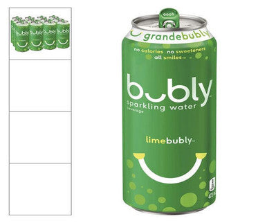Bubly Water Sparkling Lime Bubly 473 ML/16 ounces (12/Case)