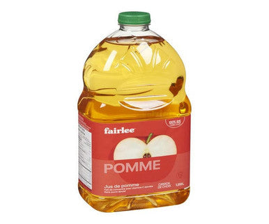Fairlee Juices Juice Apple Pure 1.89 L/63 ounces (6/Case) - Canadian Made