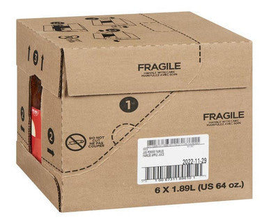Fairlee Juices Juice Apple Pure 1.89 L/63 ounces (6/Case) - Canadian Made