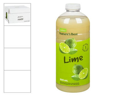 Fairlee Juices Juice Lime Not From Concentrate 950 ML/32 ounces (12/Case)