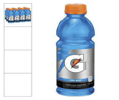 Gatorade Drink Raspberry Cool Blue Wide 591 ML/19.9 ounces (12/Case)