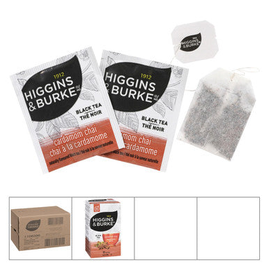Higgins & Burke Chai Tea Bags - 20 Count (Pack of 6) | Naturally Flavored Black Tea