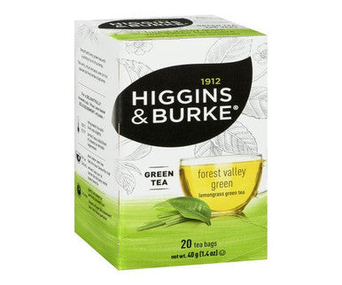Higgins & Burke Green Forest Valley Green Tea 20 CT (6/Case) Smooth Green Tea